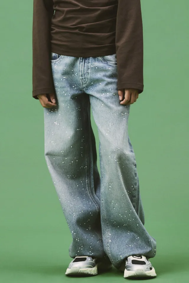 NAME IT KIDS NKFBELLA wide leg jeans met print - blauw, foto 4
