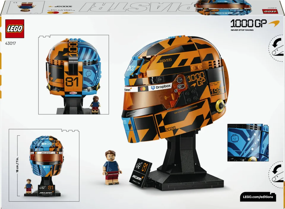 Lego Editions Formula 1 McLaren Mastercard F1 Team Helm van Oscar Piastri Bouwpakket 43017, foto 5