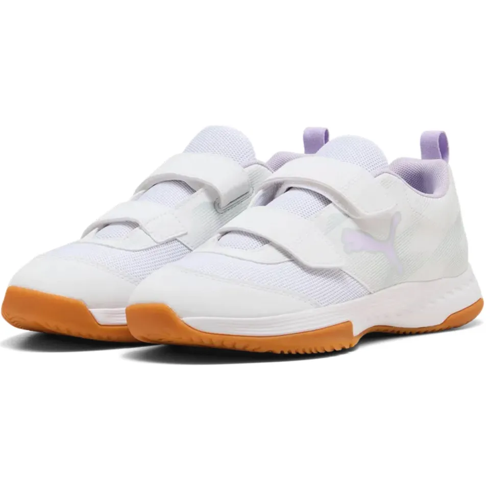 Puma Varion 3 V junior imitatieleren voetbalschoenen - wit/lila, foto 3