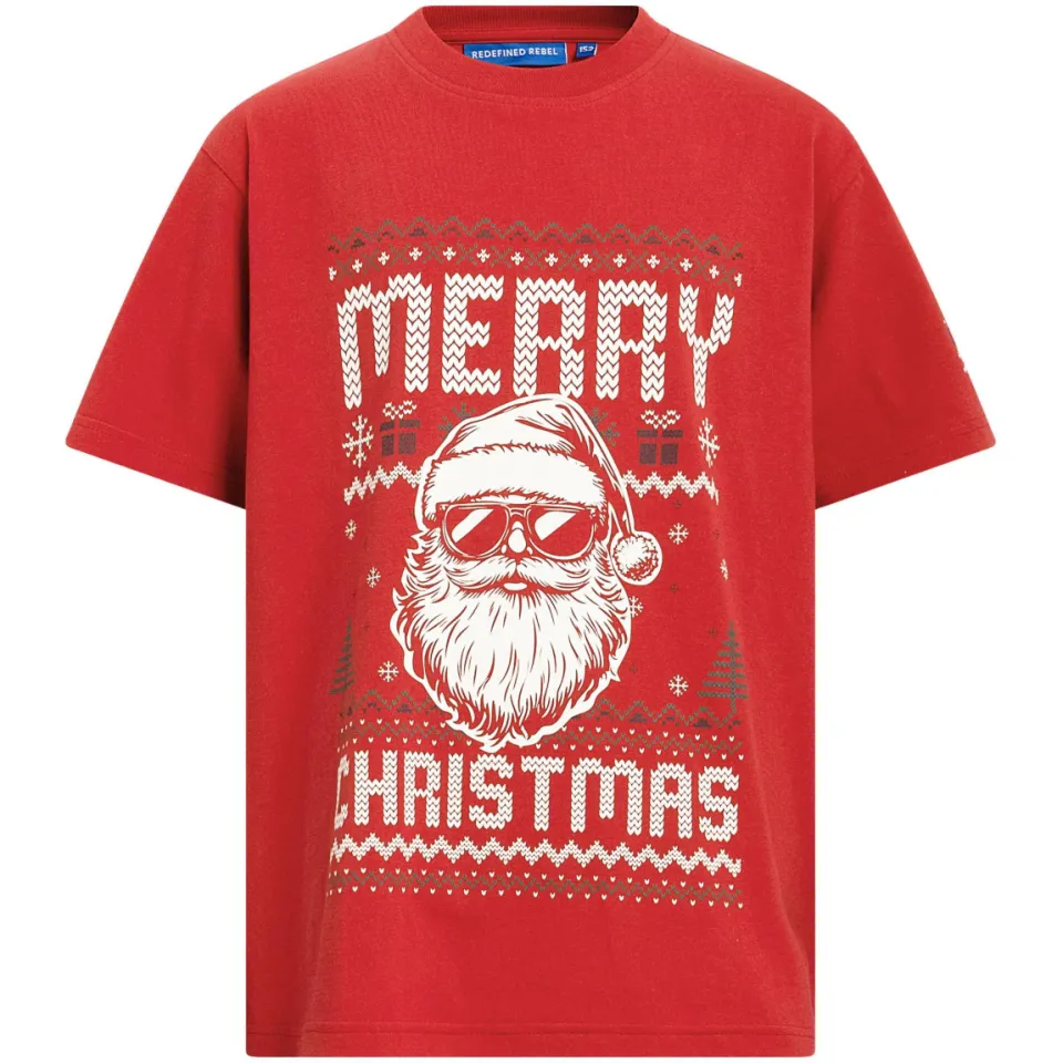 Redefined Rebel T-shirt rood met print, foto 2