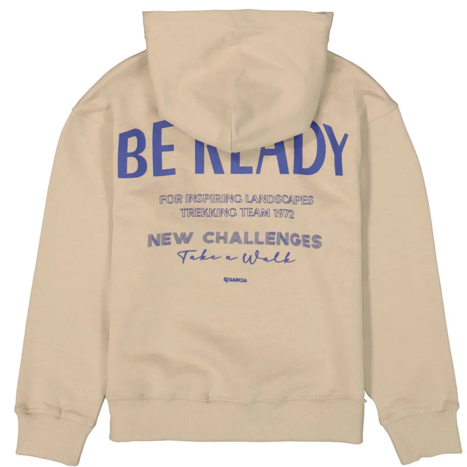 Garcia hoodie met backprint beige, foto 3