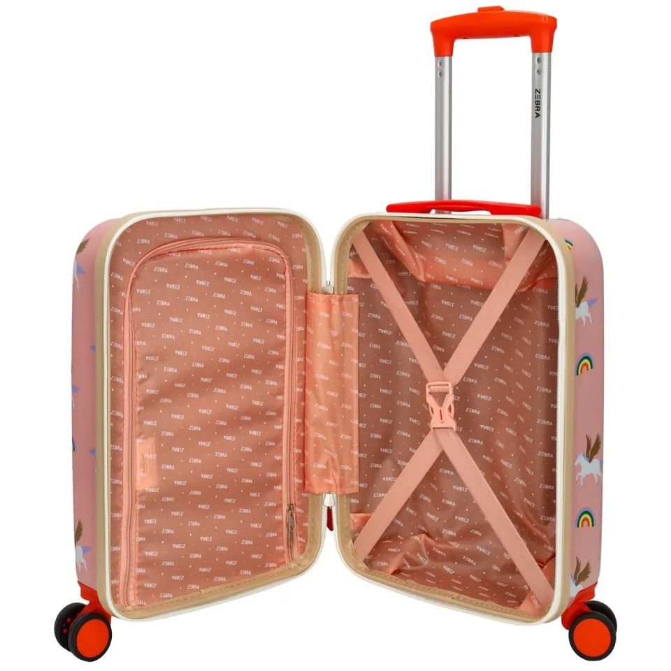 Zebra Trends trolley met all-over print 46 cm. roze, foto 5