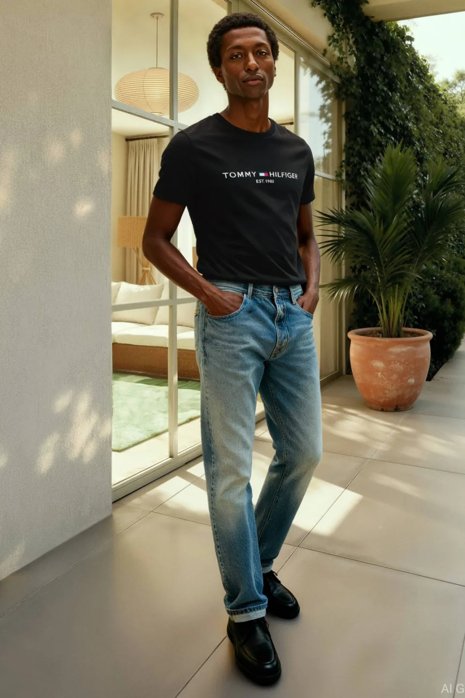 Tommy Hilfiger T-shirt met logo zwart, foto 5
