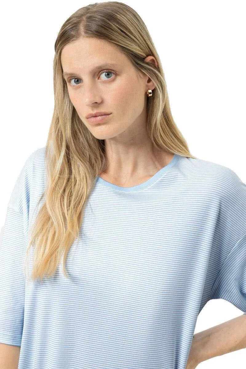 Mey Simple Stripes nachthemd lichtblauw blauw, foto 5