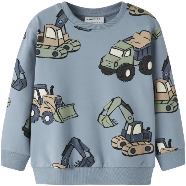 NAME IT MINI sweater met print - blauw