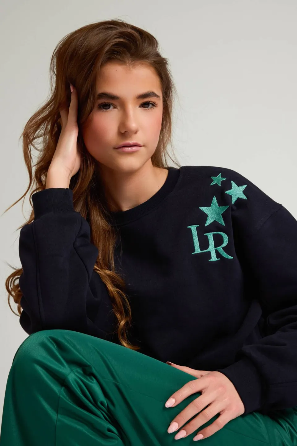 LOOXS 10sixteen rechtvallende sweater met borduursels - donkerblauw, foto 6