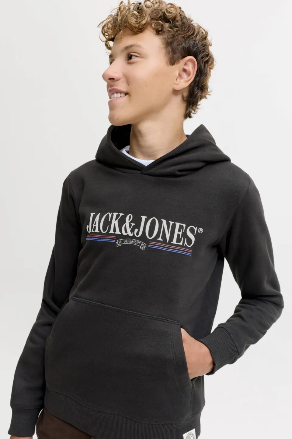 Jack & Jones JUNIOR hoodie met logo - zwart, foto 5