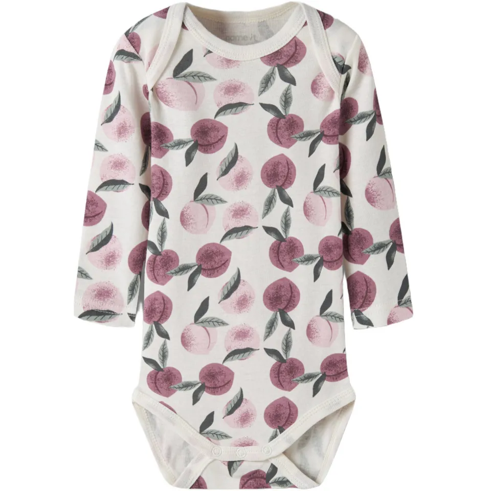 NAME IT BABY katoenen rompers met print (set van 3) roze/donkerrood/ecru, foto 3