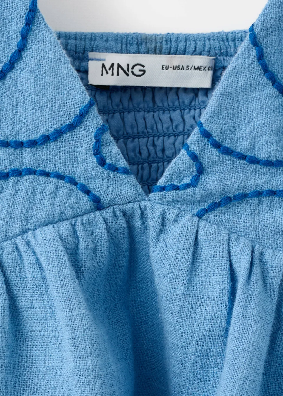 Mango Teen top met borduursels blauw, foto 7