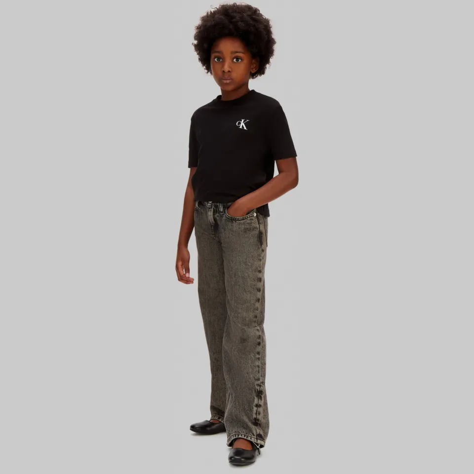 Calvin Klein relaxed wide leg jeans black denim Onyx black