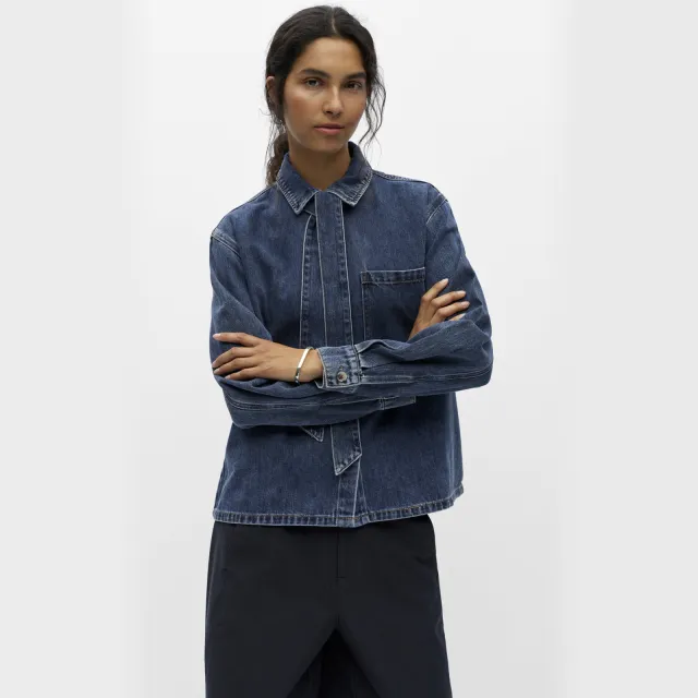 Object Objrosie blouse denim middelblauw, foto 3