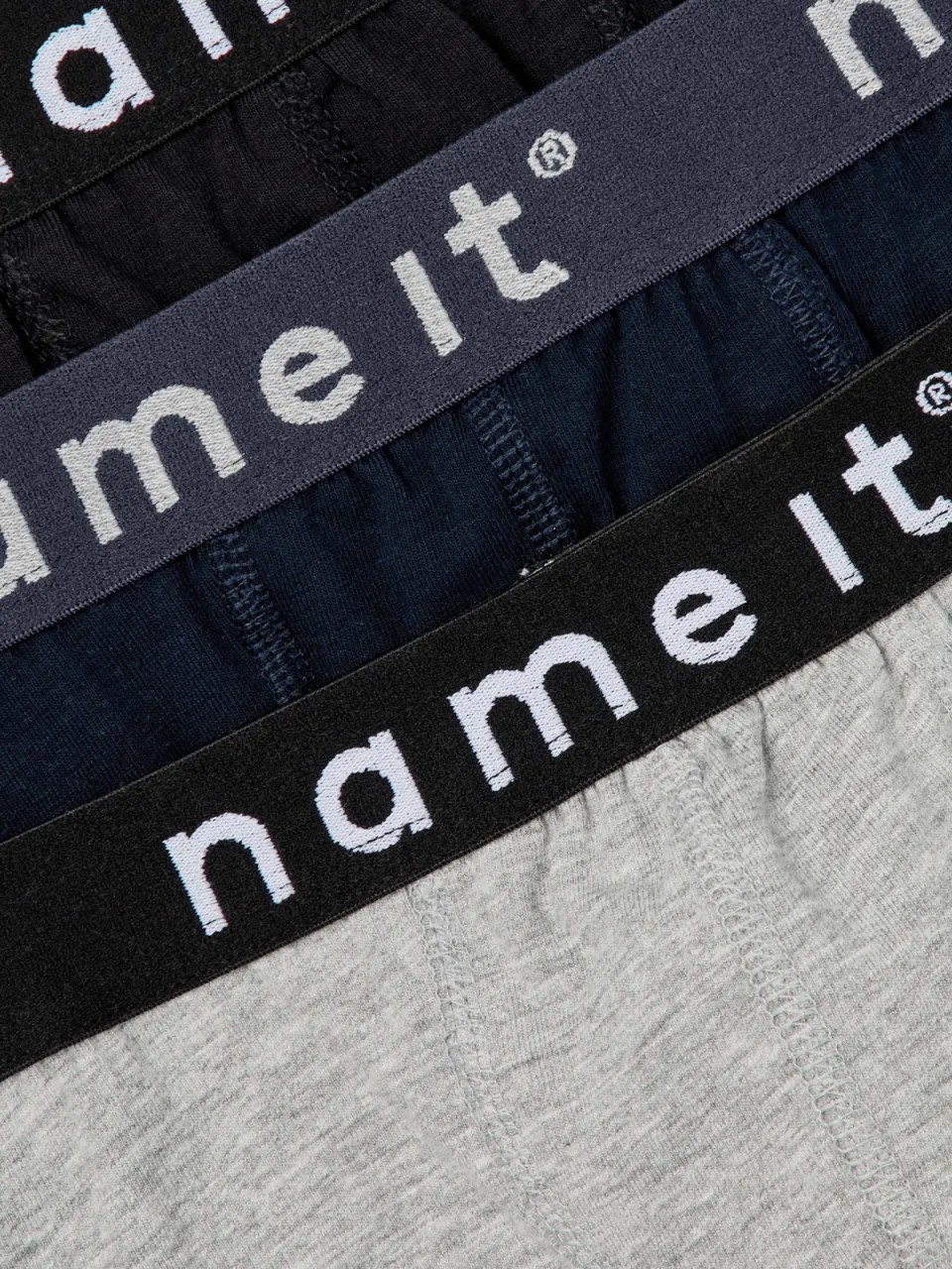 NAME IT NKMBOXER boxershort donkerblauw, grijs melange en zwart, foto 6