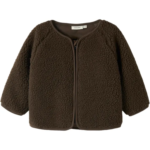 Lil' Atelier teddy jas donkerbruin