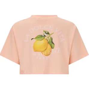 Retour Jeans t-shirt met backprint zachtoranje, foto 2