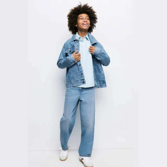 Mango Kids straight leg jeans - lichtblauw Light blue denim