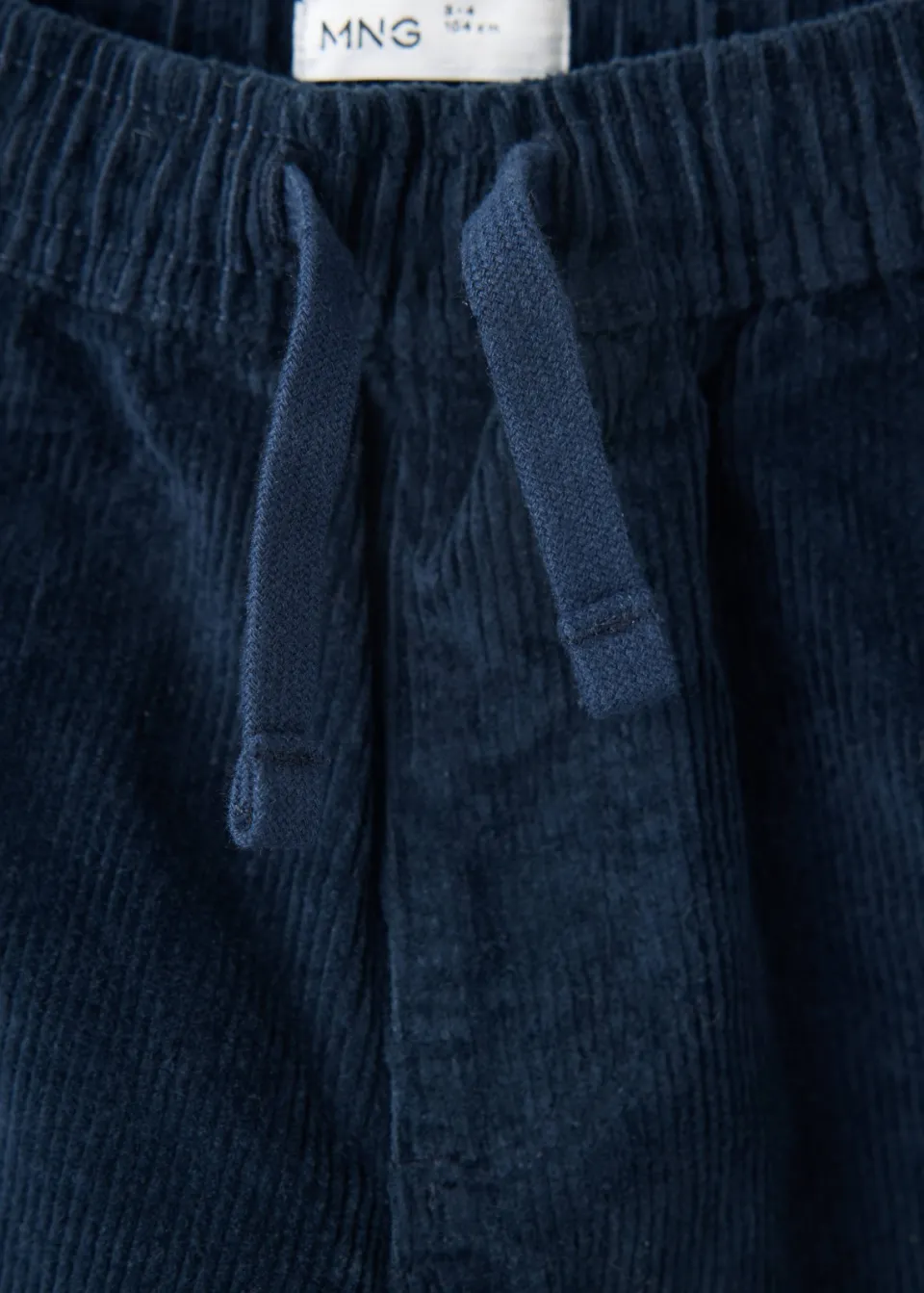 Mango corduroy cargobroek donkerblauw, foto 6