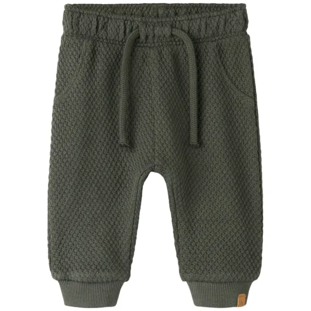 Lil' Atelier BABY katoenen babybroek - groen