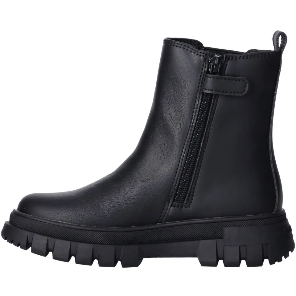 Tommy Hilfiger enkelboots met profielzool - zwart, foto 2