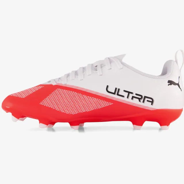 Puma Ultra 7 Play MG kinder voetbalschoenen wit rood Rood/wit