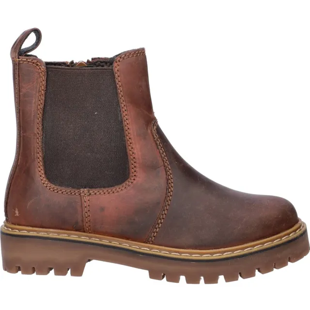 Nelson Kids nubuck chelsea boots cognac