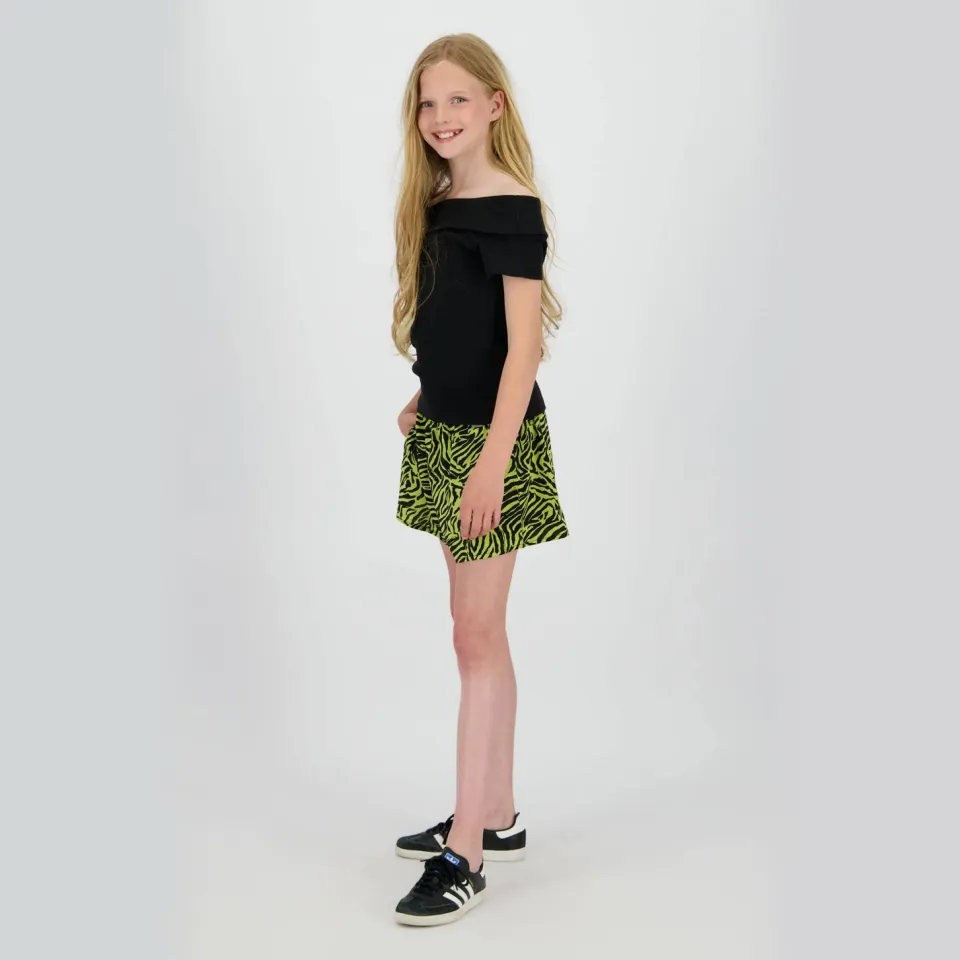 Raizzed off-shoulder top zwart, foto 4