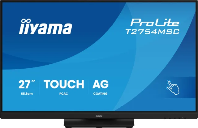 Iiyama ProLite T2754MSC-B2AG touchscreen monitor zwart