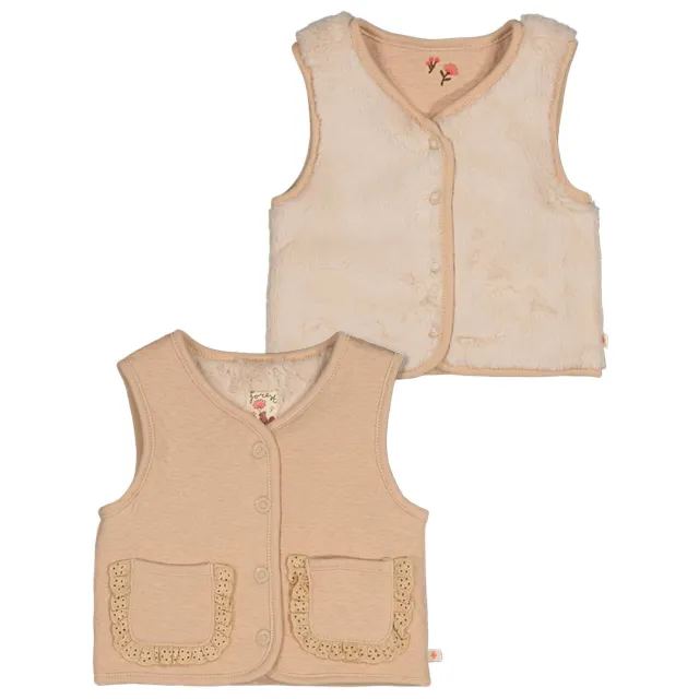 Feetje reversible gilet Forest Garden - beige Beige/ecru
