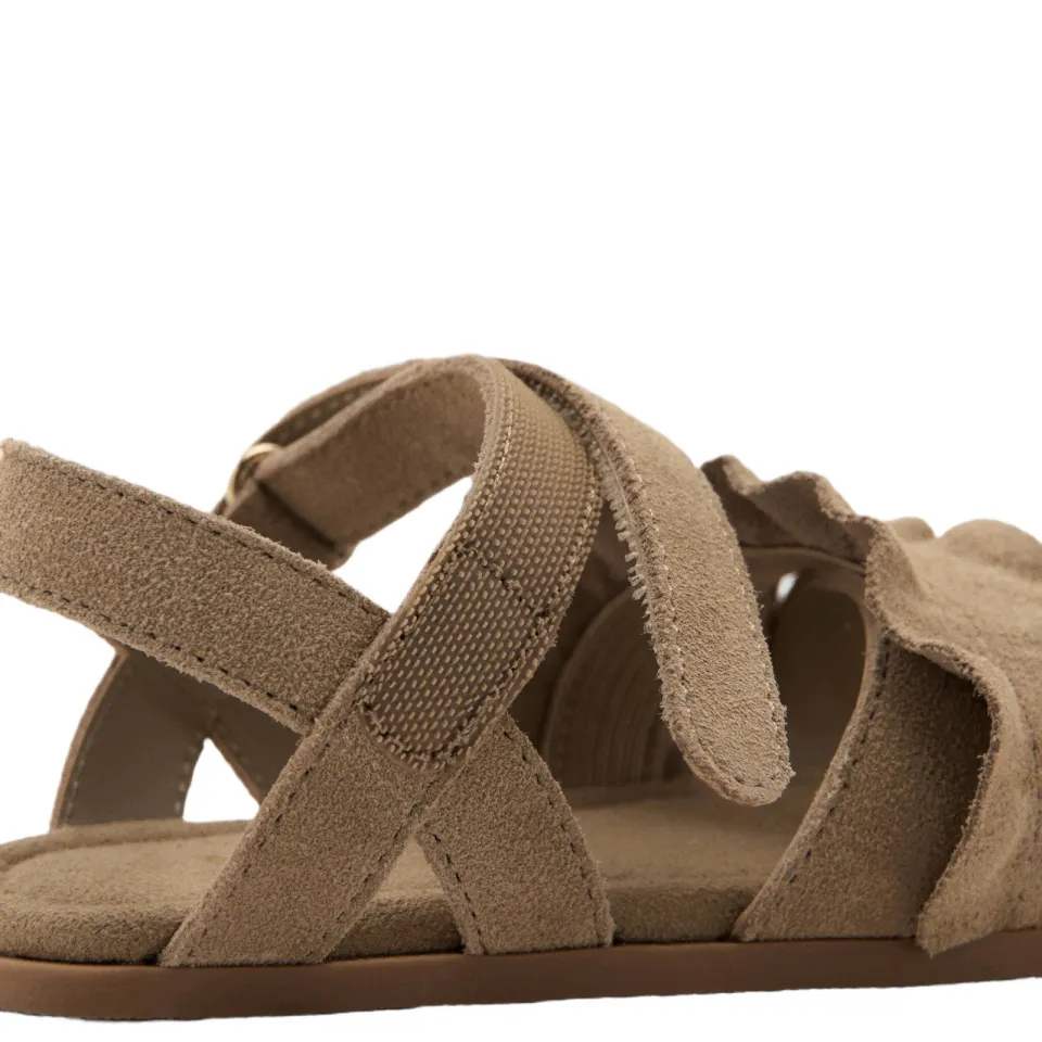 Mango Kids leren sandalen bruin, foto 6