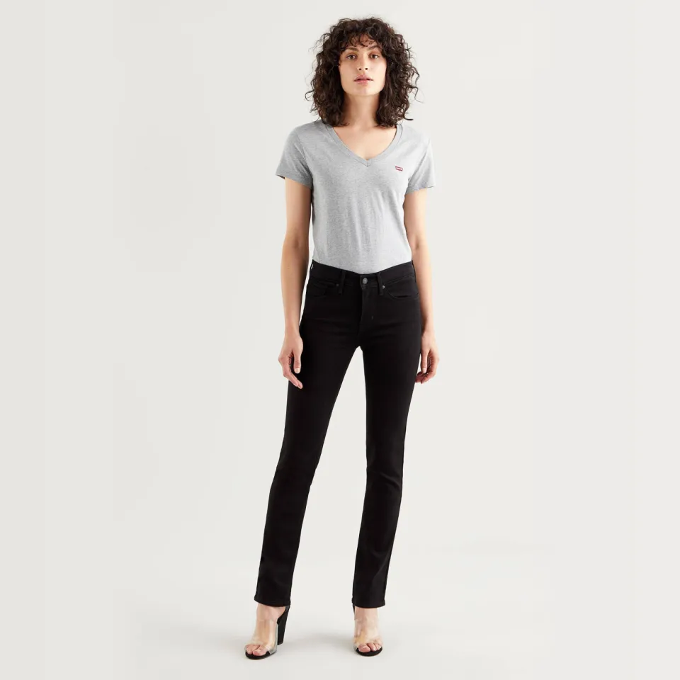 Levi's 312 shaping slim high waist jeans soft black