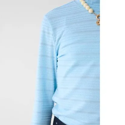 Shoeby gestreepte longsleeve lichtblauw, foto 8