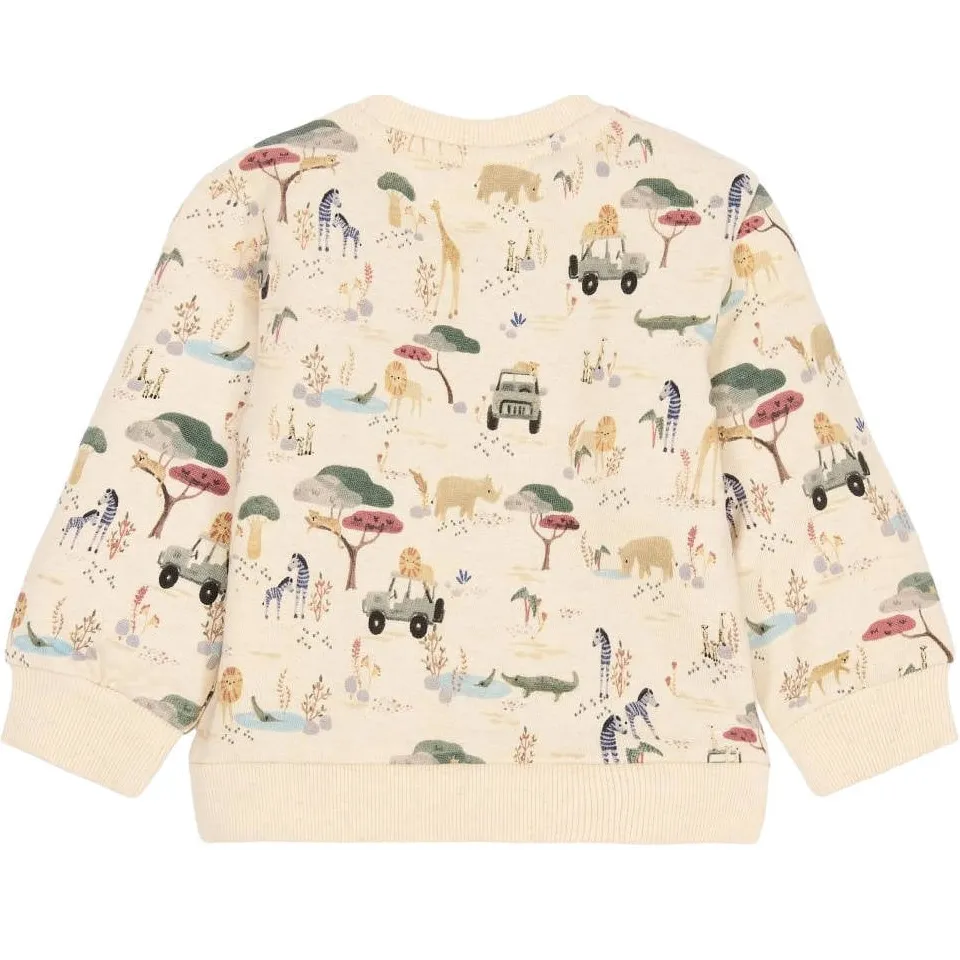 Little Dutch sweater met print - beige/groen, foto 4