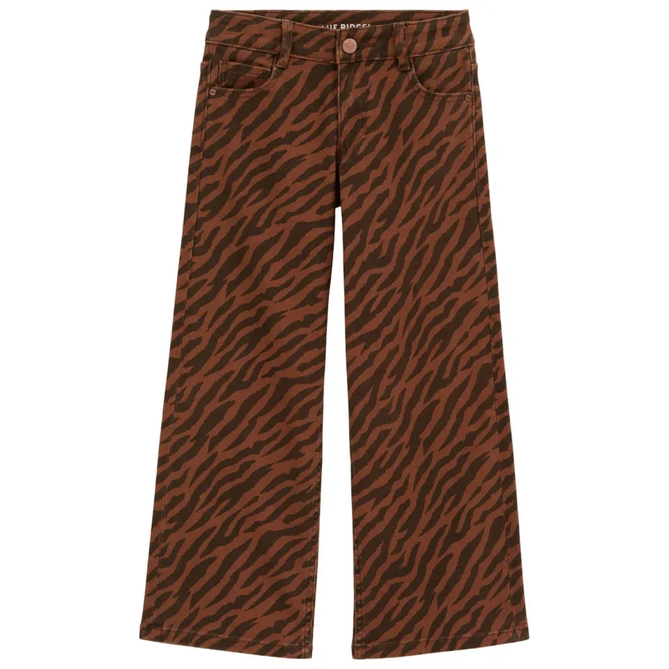 WE Fashion wide leg jeans met zebraprint - bruin, foto 2