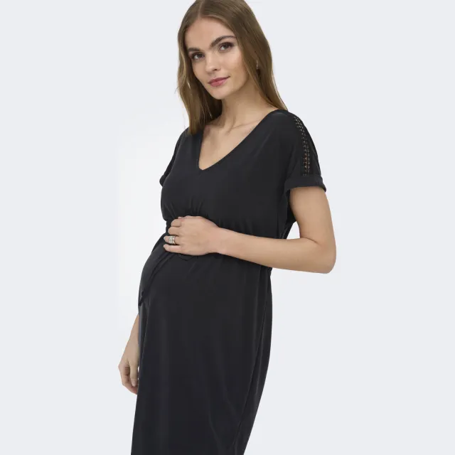 Only Maternity midi zwangerschapsjurk zwart, foto 5