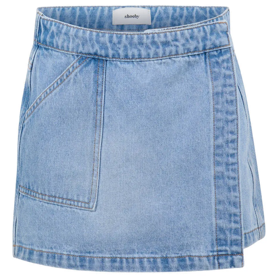 Shoeby skort lichtblauw denim, foto 2