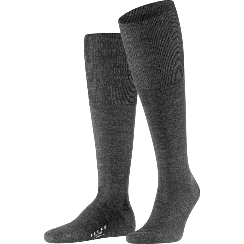 Falke Airport kniekousen donkergrijs