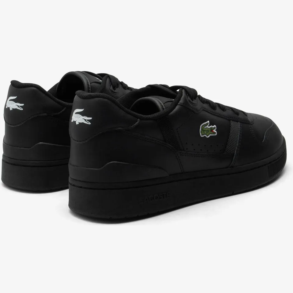 Lacoste T-Clip leren sneakers met logo - zwart, foto 3