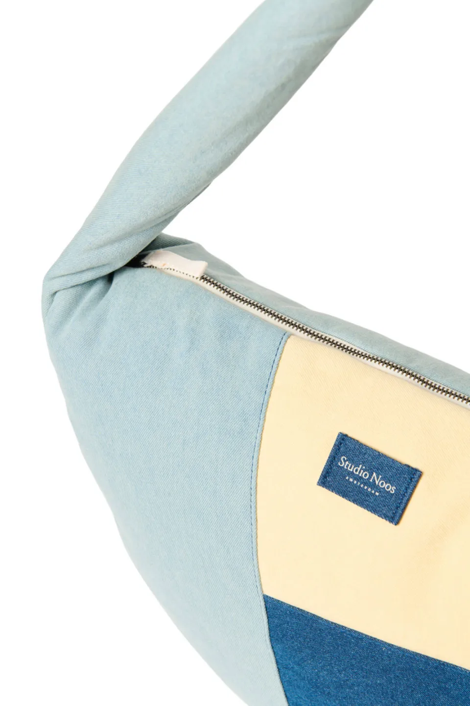 Studio Noos denim crossbody tas Patchwork blauw, foto 5