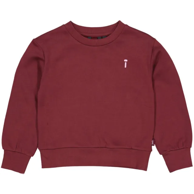 QPI sweater met backprint - donkerrood, foto 2