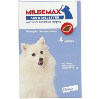 Milbemax kauwtabletten kleine honden en puppies 4 tabletten, foto 2