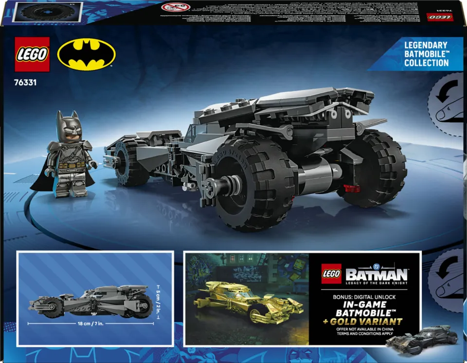 Lego Batman DC Batman Batman v Superman Batmobile Auto Speelgoed voor Kinderen 76331, foto 7