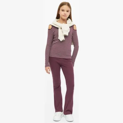 S.Oliver gestreepte longsleeve met cut-out aubergine, foto 3
