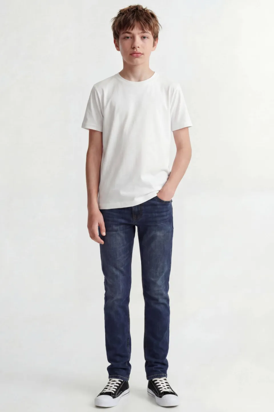 Jack & Jones JUNIOR slim fit jeans JJIGLENN stonewashed, foto 4