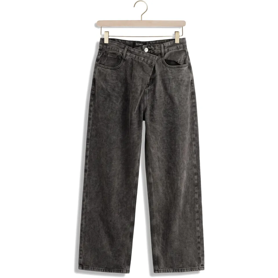 Refined Department Dames Jeans Ladies Woven Denim Jelene - Grijs, foto 2