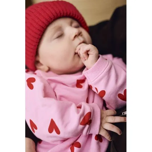 Z8 Florence newborn legging hartjes lichtroze/rood, foto 4