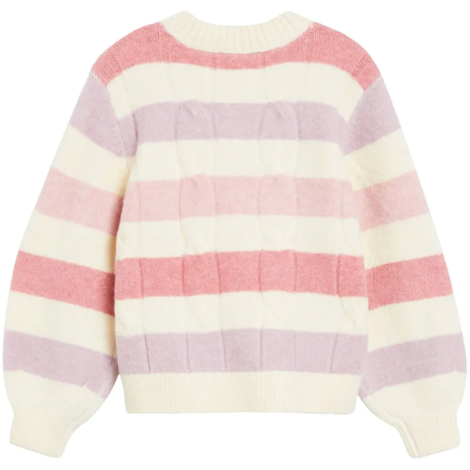 S.Oliver gebreide gestreepte trui - beige/roze/paars, foto 2