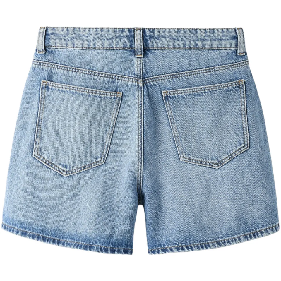 LMTD mom jeansshort lichtblauw light blue denim, foto 3