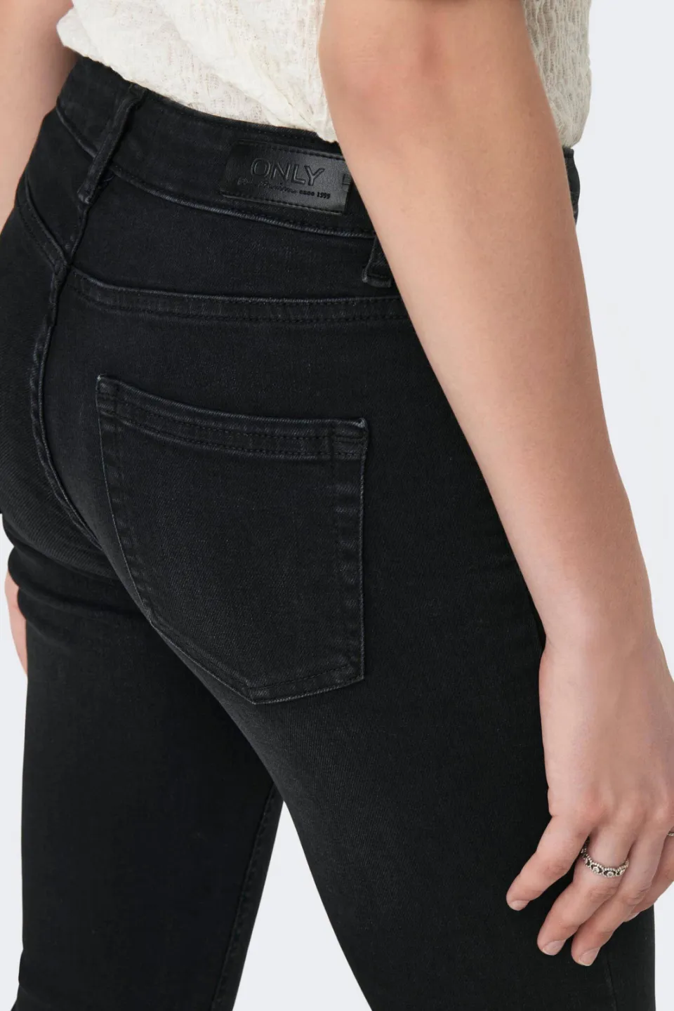 Only flared jeans ONLBLUSH washed black denim, foto 7