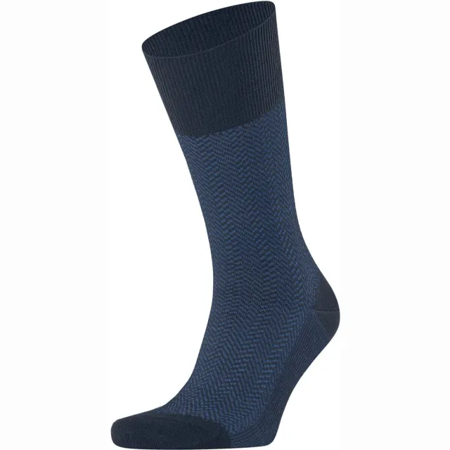 Falke Airport Herringbone sokken blauw, foto 2