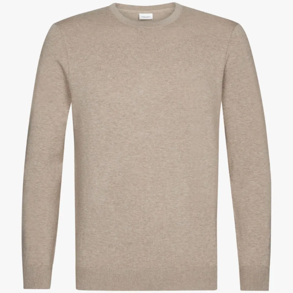 Profuomo wollen regular fit gebreide trui - beige, foto 2