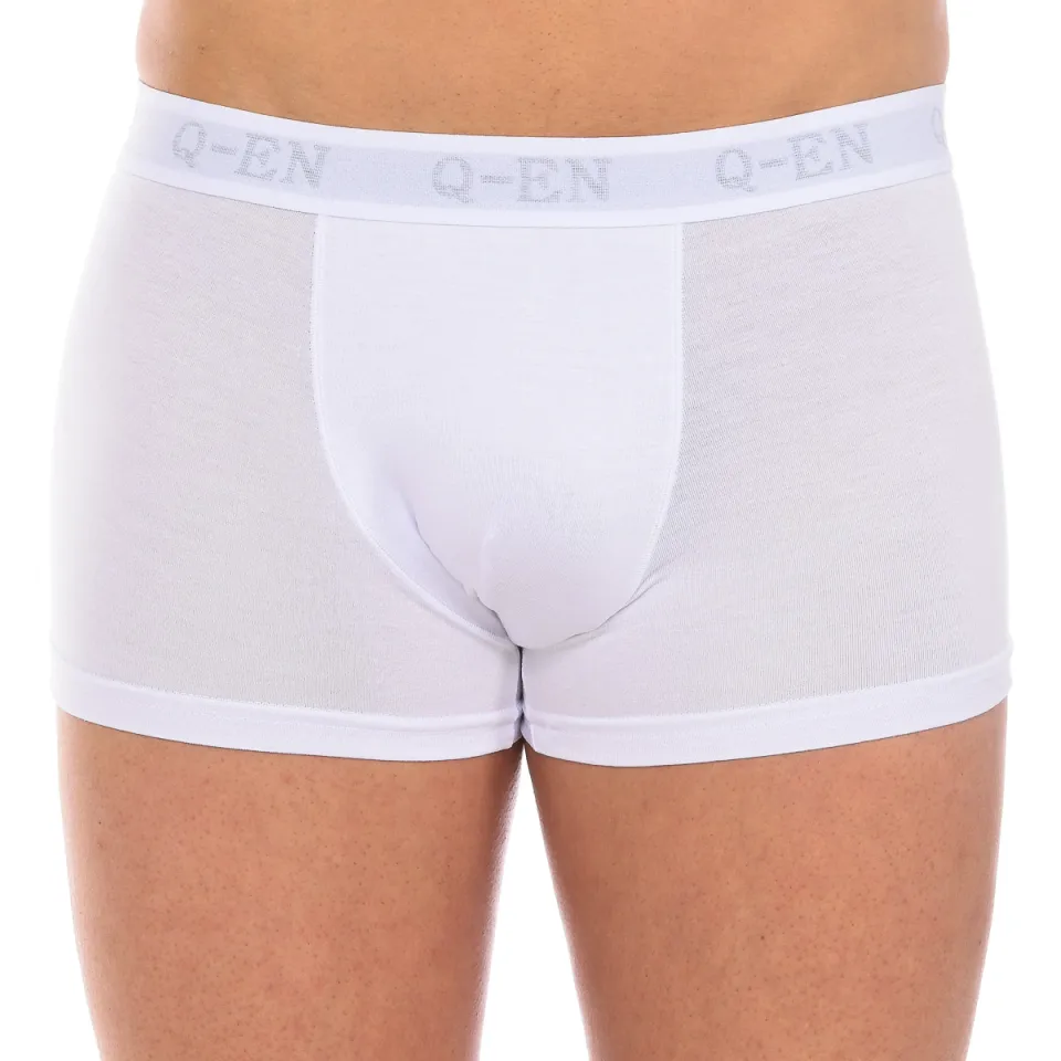 Q-En Heren Bamboo Elastische Ademend Boxershort Q500 Wit